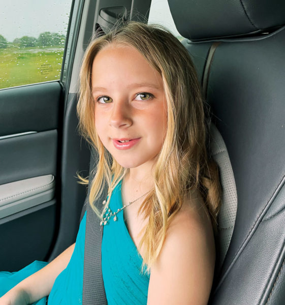 Addison im Alter von neun Jahren