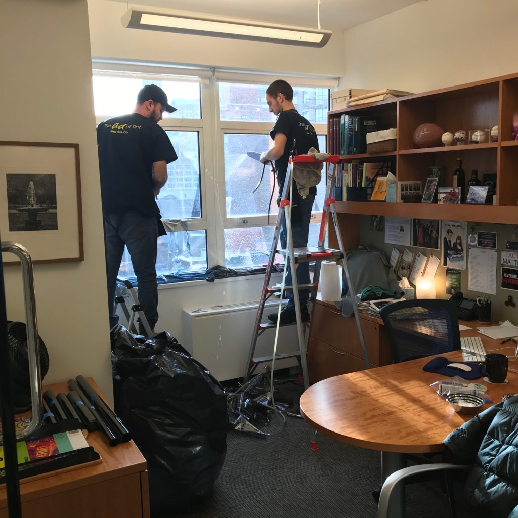 Installation der Fensterfolie