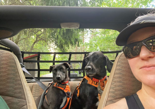 Imagen de una mujer caucásica con gafas de sol y conduciendo un coche. Staci Pierson La Fundación del Cáncer de Piel